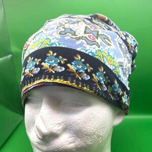 Boho Floral Slouchy Beanie Chemo Hat Turban Cap Patchwork Print Hippie Knit (#3)